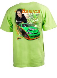 Go Daddy Danica Nascar Lime T-shirt