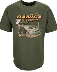 Danica Patrick Faded Retro Olive T-shirt
