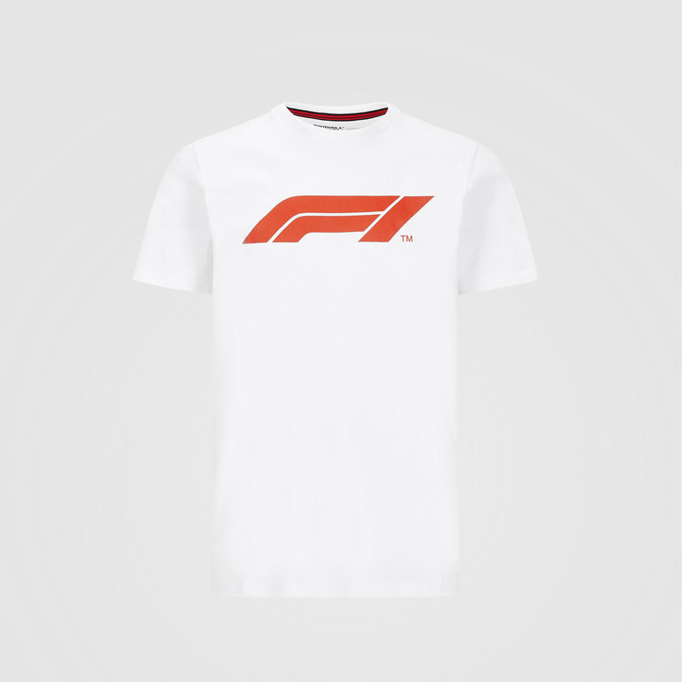 F1 Mens Large Logo Tee White